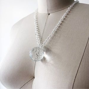 Vintage Vogue • Clear Crystal Beaded Necklace